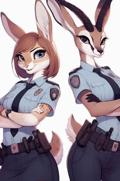 Dana and Nami, furry cops